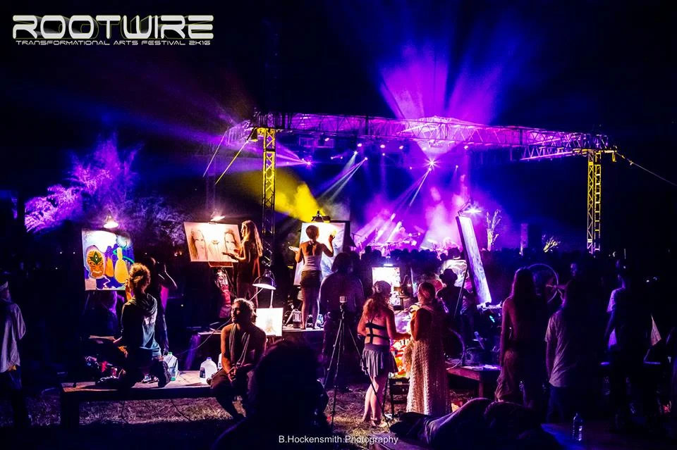  Live Painting at Rootwire 2016 in Athens, Ohio.  Photograph by August J Photography 
