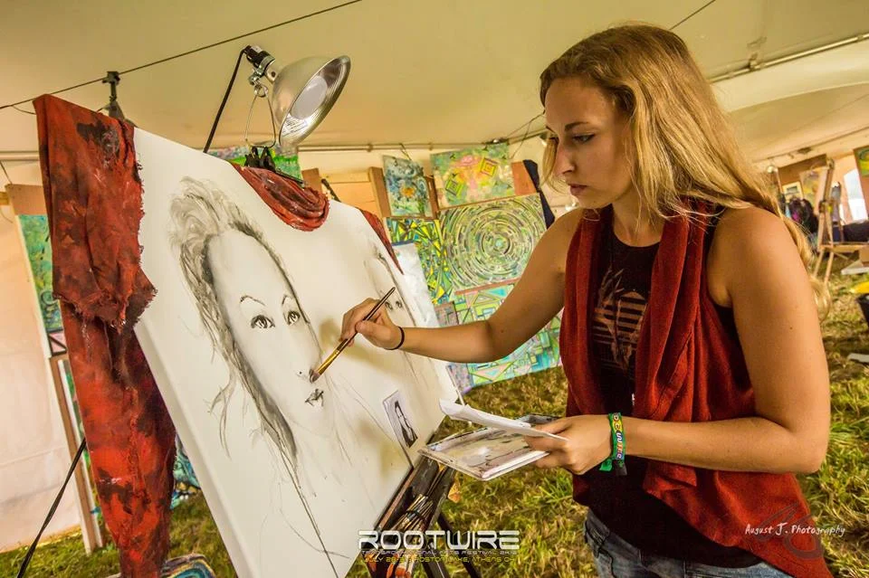  Live Painting at Rootwire 2016 in Athens, Ohio.  Photography by August J Photography 