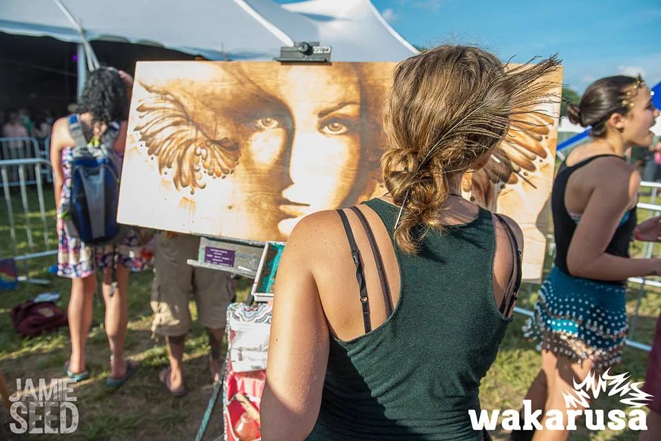  Live painting at Wakarusa 2014.  Photograph by Jamie Seed 