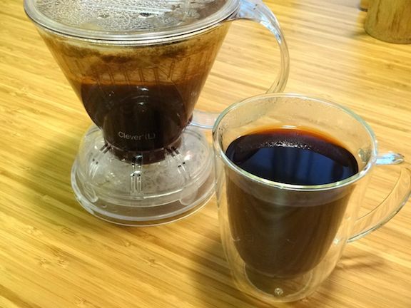 A very good cup of coffee first thing in the morning