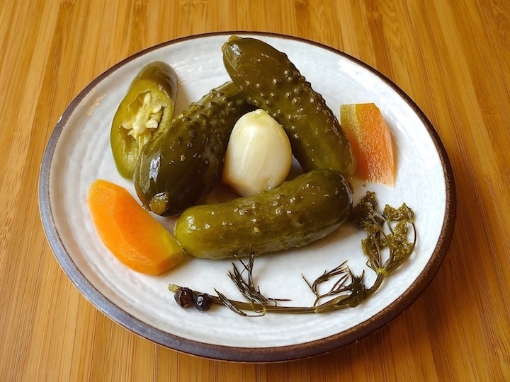 Delicious home-fermented dill pickles