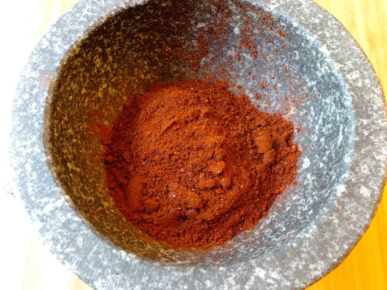 I used a coffee grinder for this batch