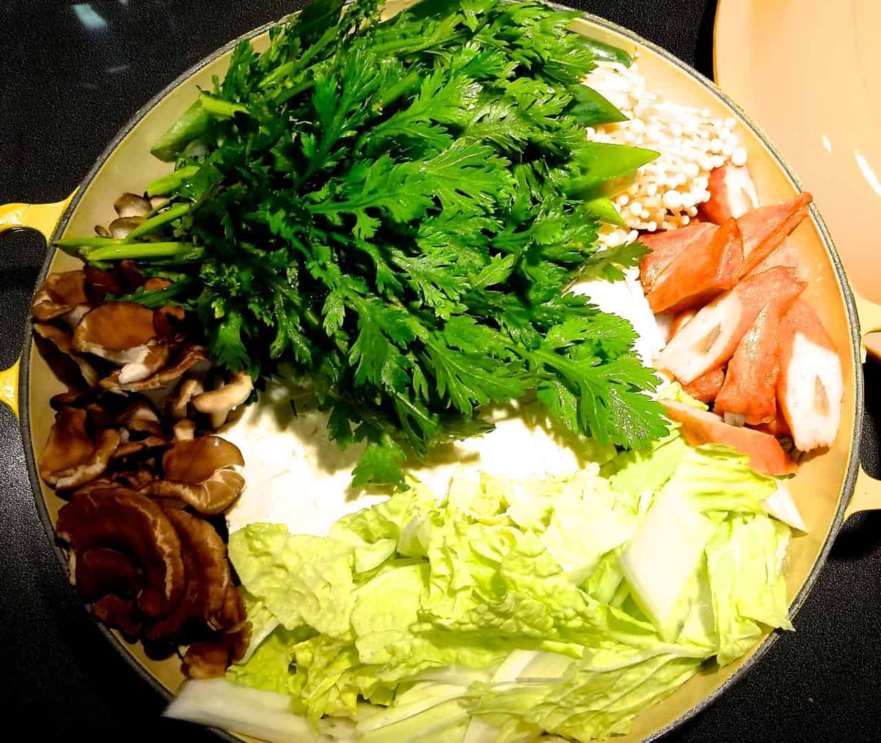 ingredients in the pan before adding liquid