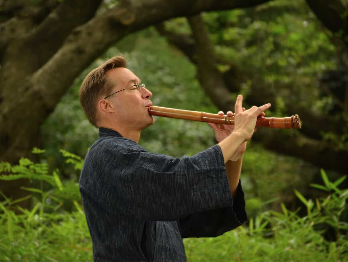 Bruce Huebner on shakuhachi 