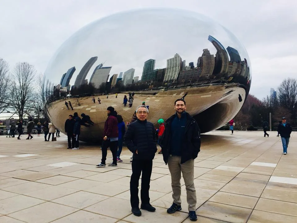 Suzuki sensei and Eien at “the bean" in Chicago