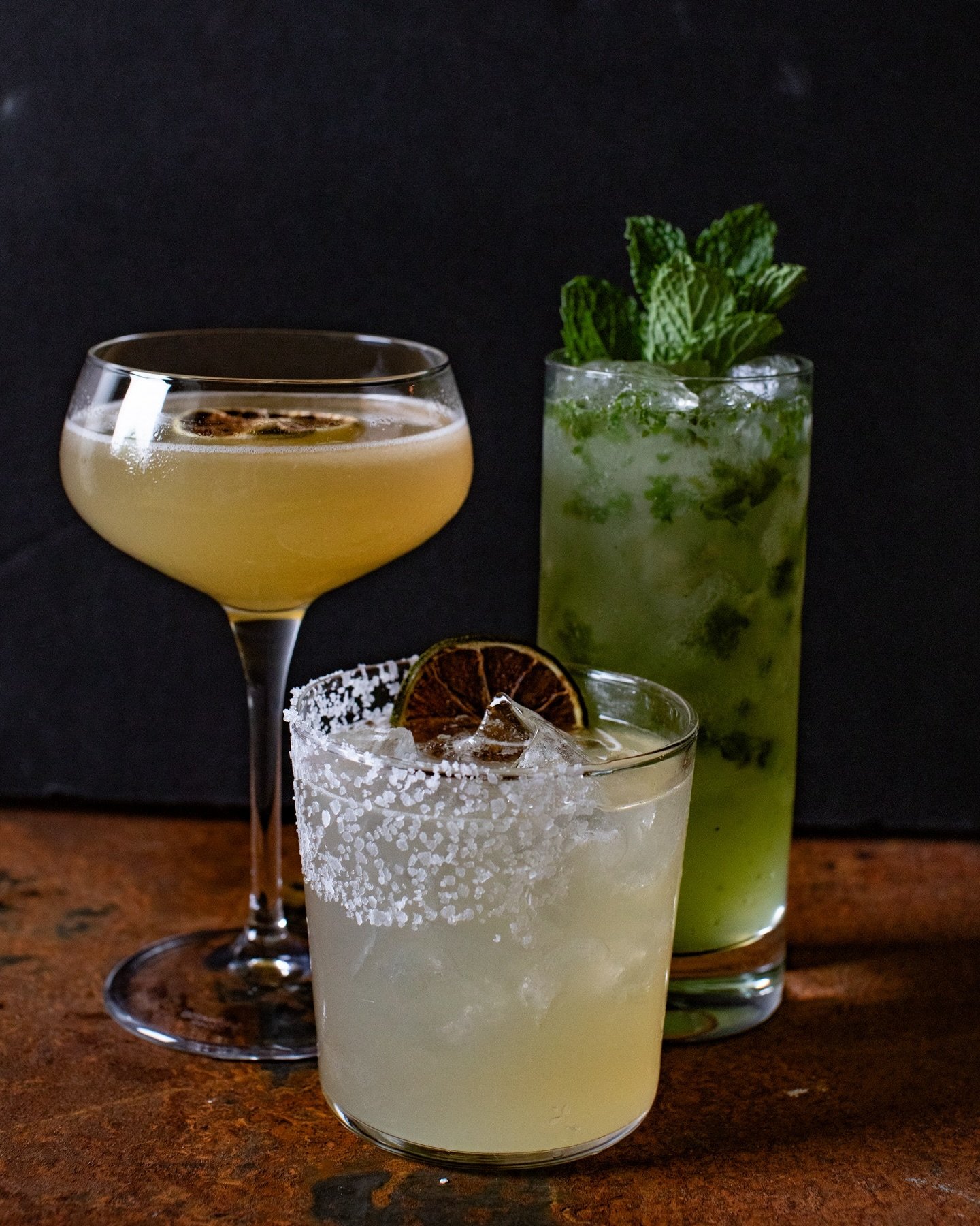 The three Classic Latin Cocktails: Daiquiri, Mojito, Caipirinha.
.
.
.
.
#latincocktails #cocktailbar #happyhour #visitbaltimore