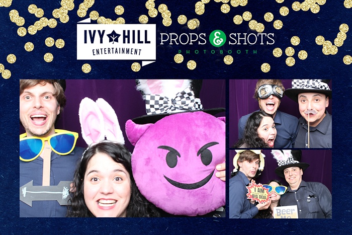 Sample photo booth shot. Props and Shots is Ivy Hill's preferred photo booth company. 