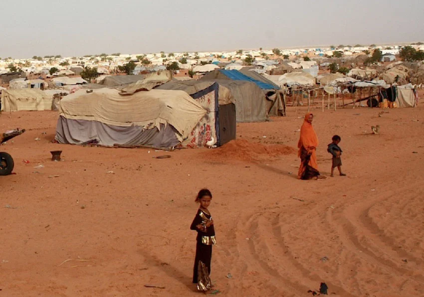 Vue du camp de réfugiés de M’berra, situé en Mauritanie, à 50 kilomètres de la frontière avec le Mali