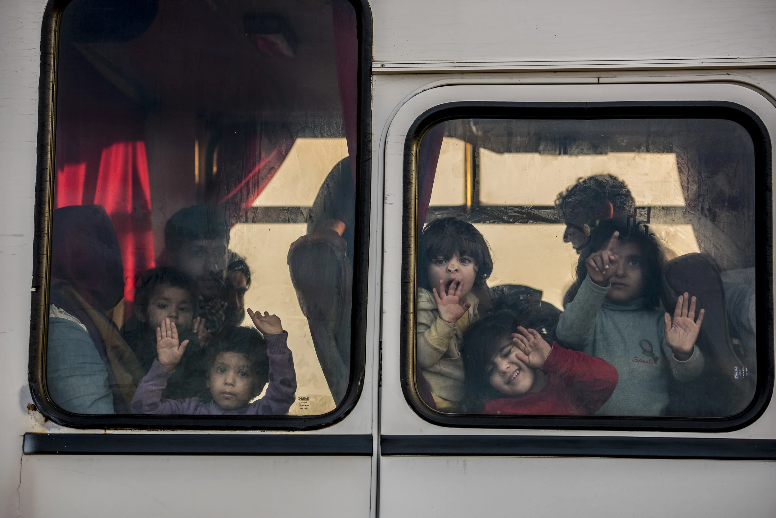 The coach departs for Szeged. The authorities say they try to keep families together