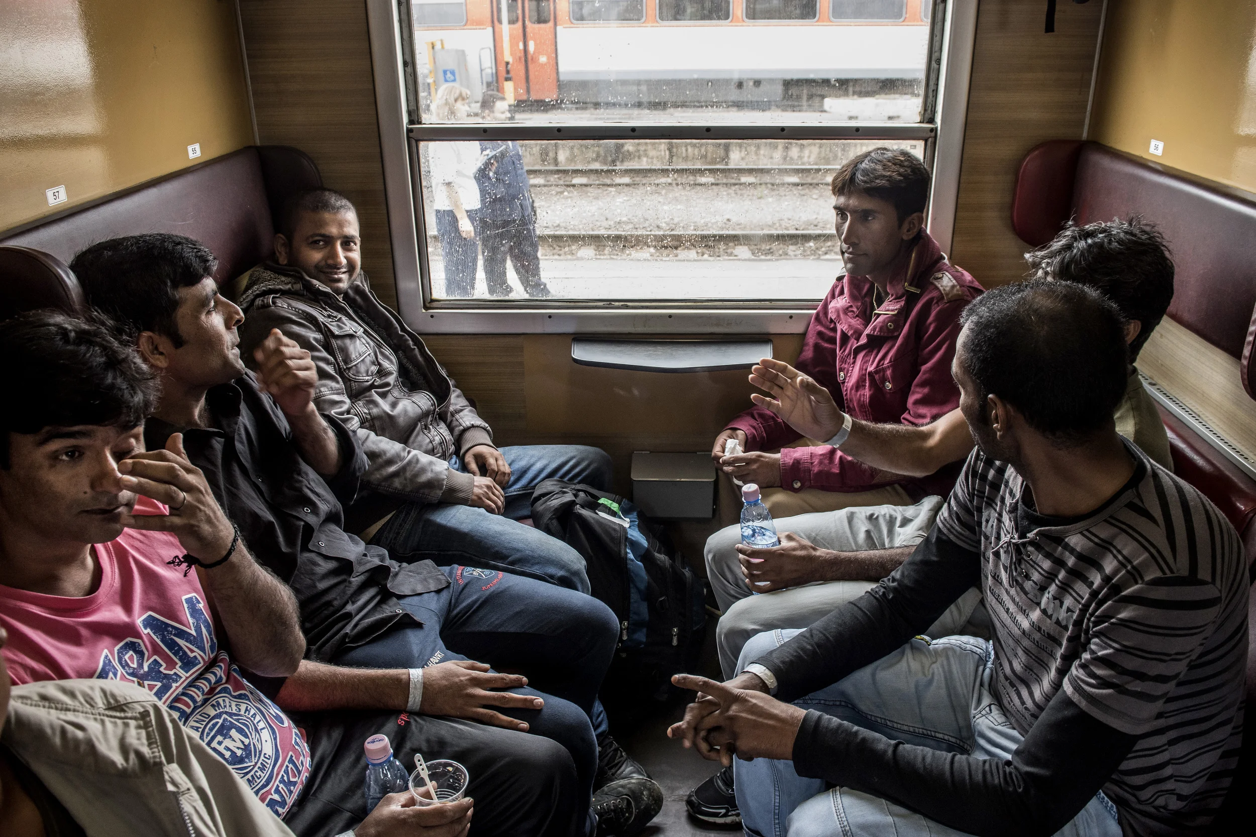 This group of Pakistani men say they have been travelling for three months and had no problem getting over the fence