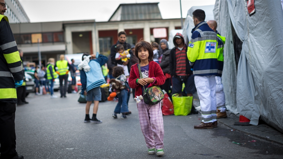 Thousands of refugees, mostly Syrians, arrived at Munich's central train station this weekend. They all need to be found accommodation (Gordon Welters/UNHCR)
