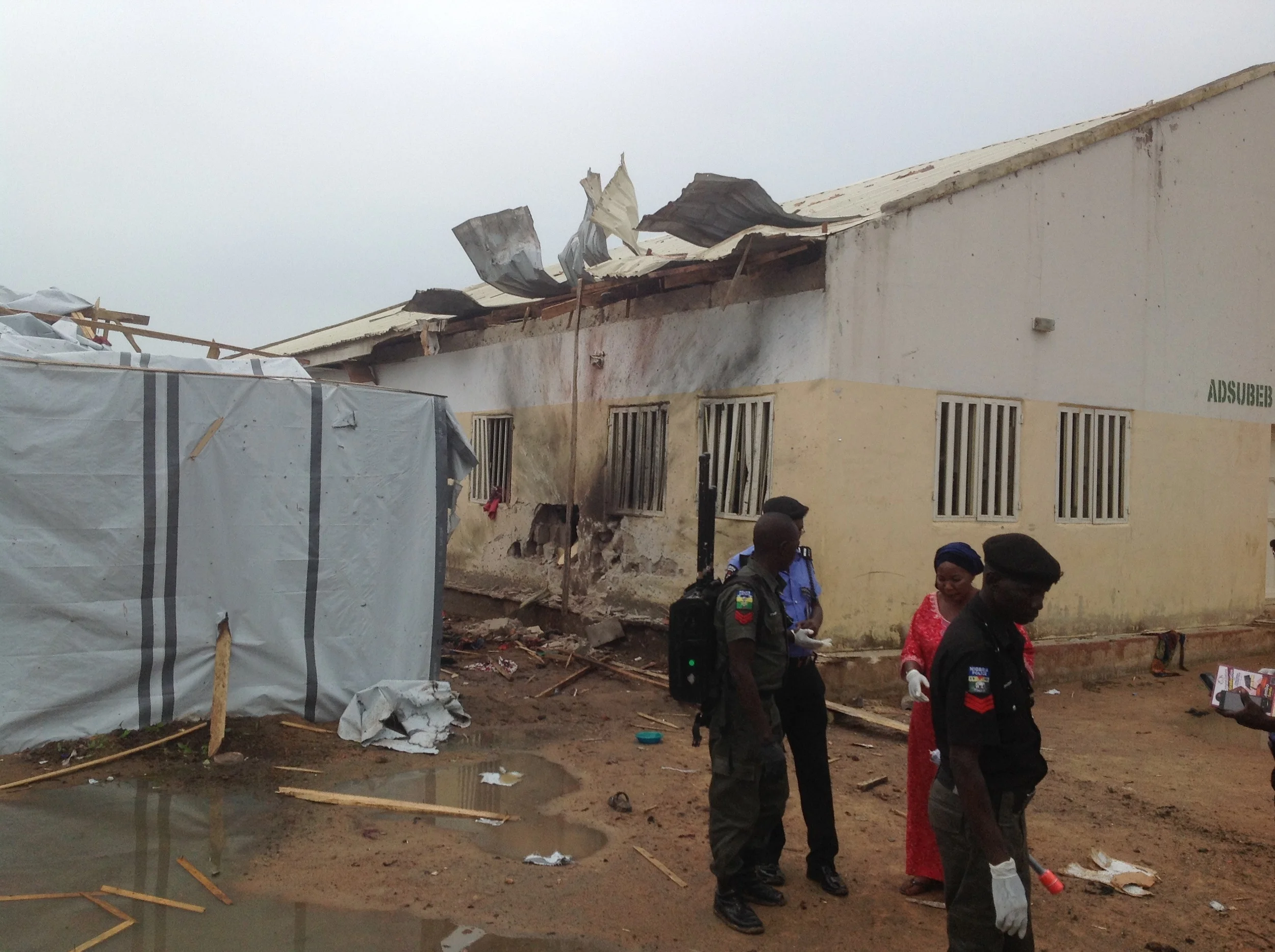 Scene of bomb blast at Malkohi IDP camp, Yola (Ibrahim Abdul'Aziz)
