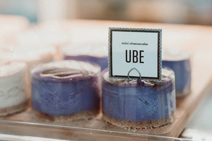 The famous ube cheesecake. Photo by Auriza Ugalino.