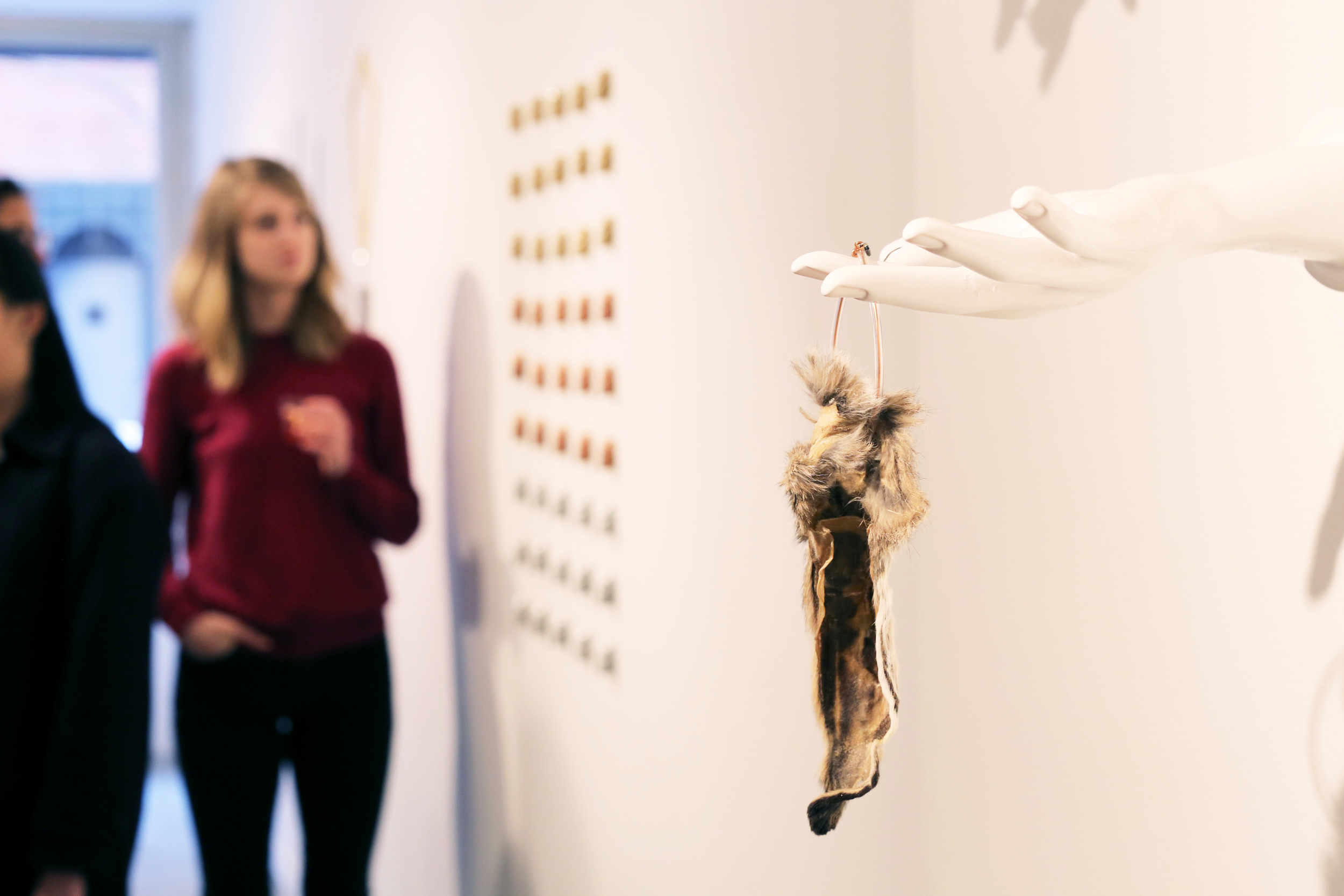 A piece in Mirum Simun’s collection uses a hare’s ear.
