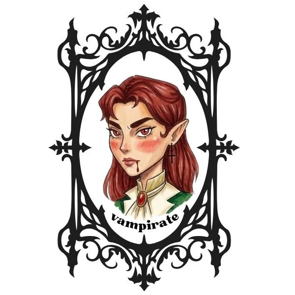 illustration of a pirate vampire