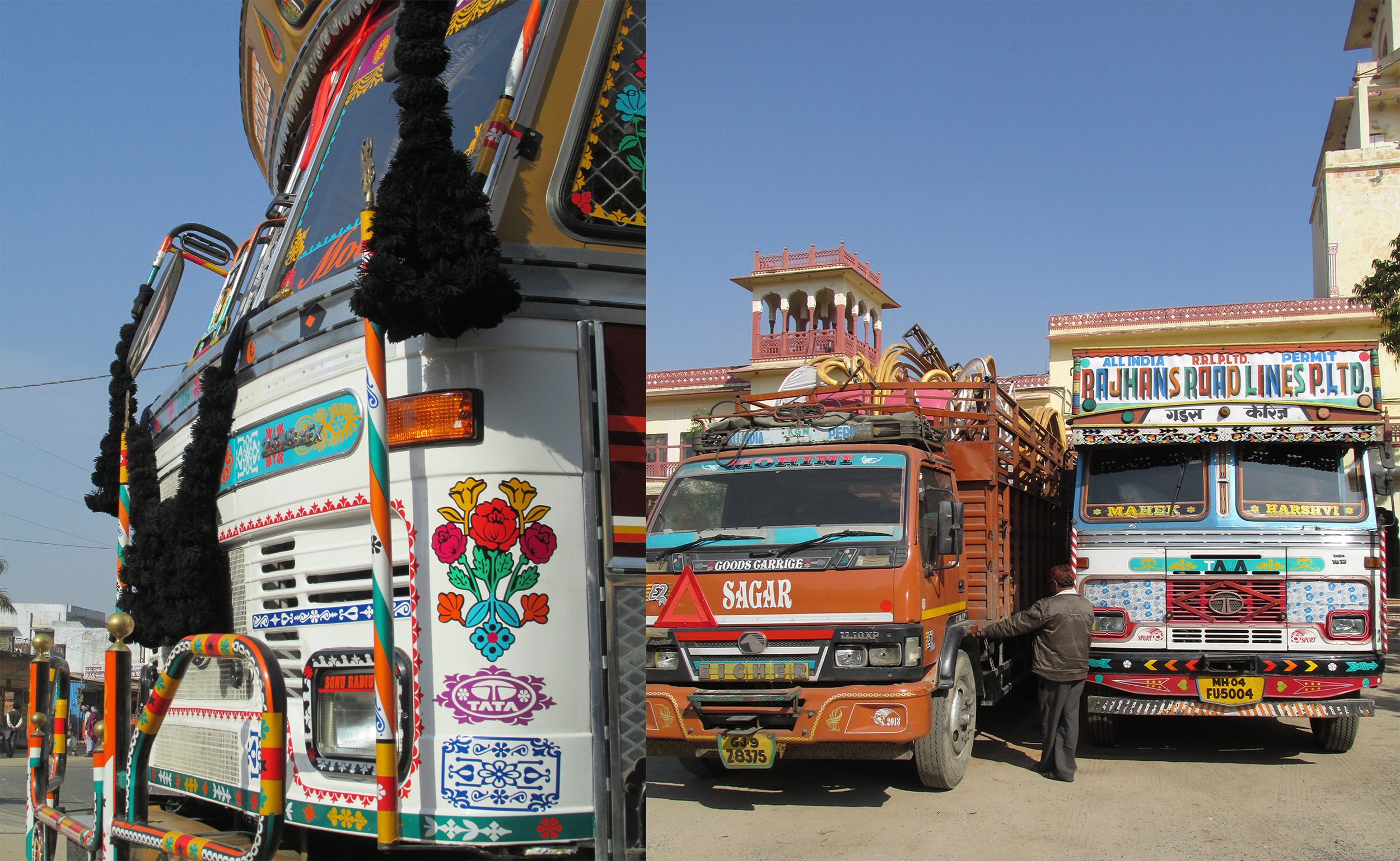All trucks are very loud - in color and in sounds. Horns and beeping are welcomed