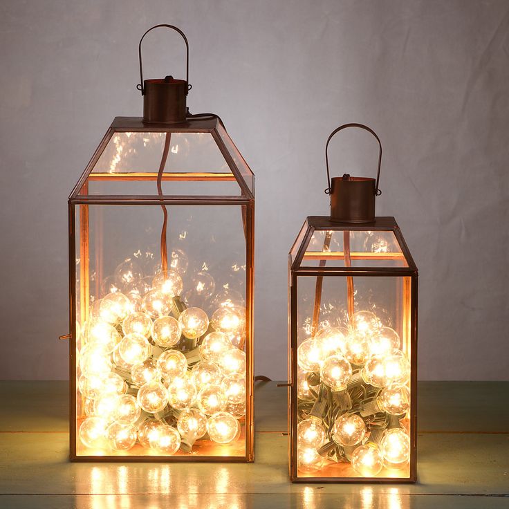 Utilize Festival lights in a lantern as an alternate to candles
