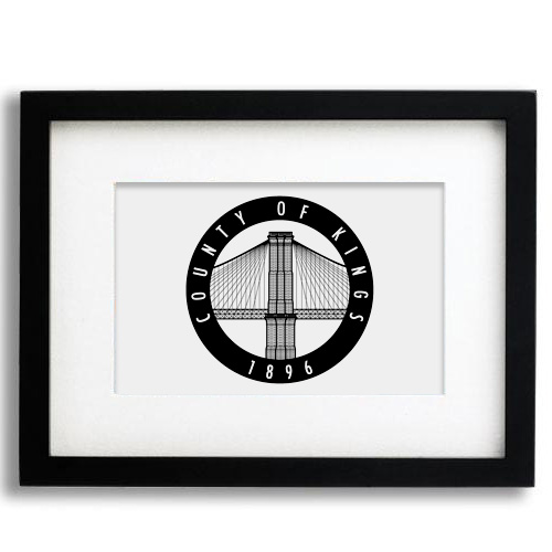 Alternate logo design for Brooklyn Nets using profile view of Brooklyn Bridge. Intended for use as sleeve patch or official seal.