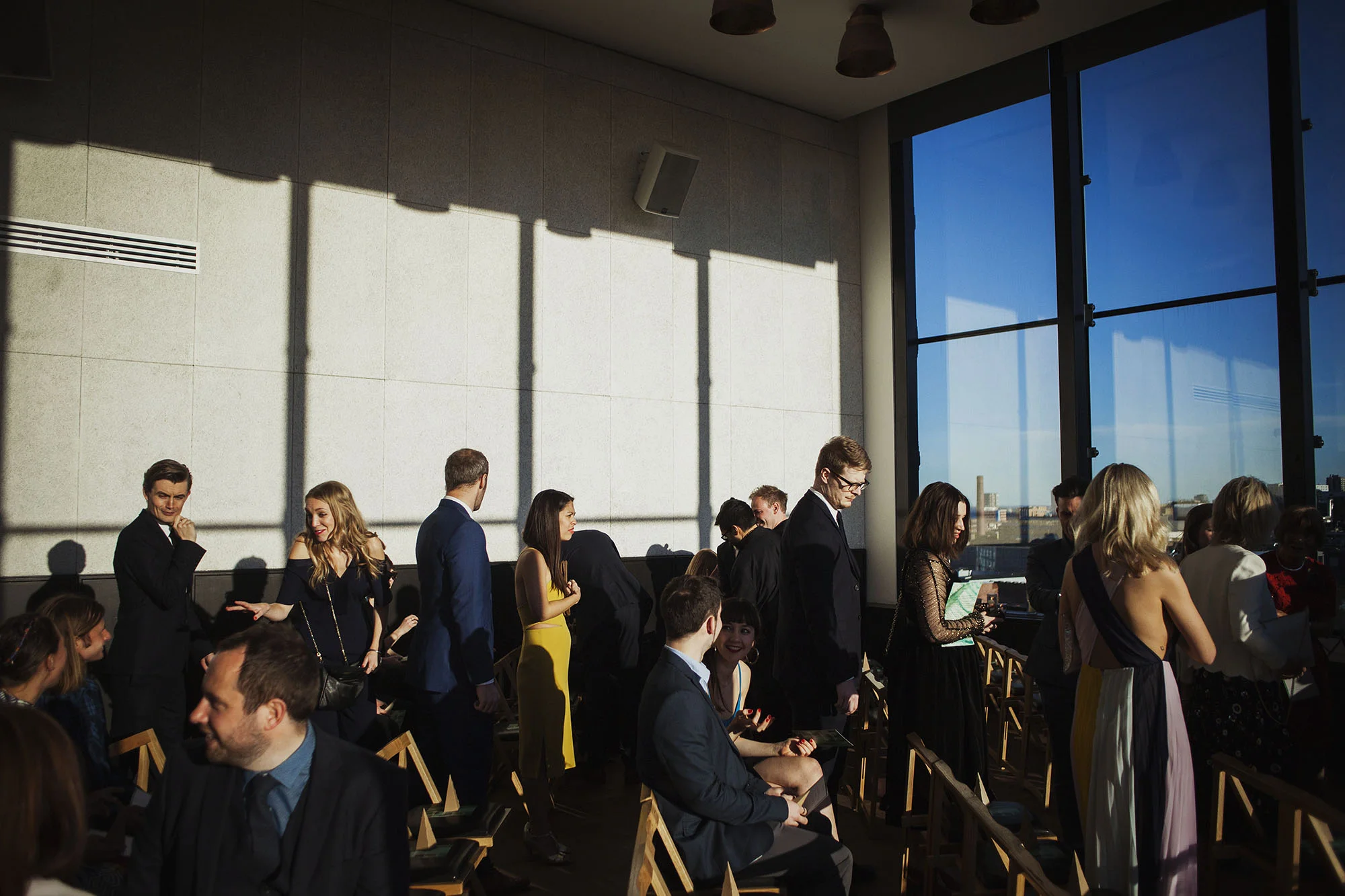 wedding guests at the ace hotel london