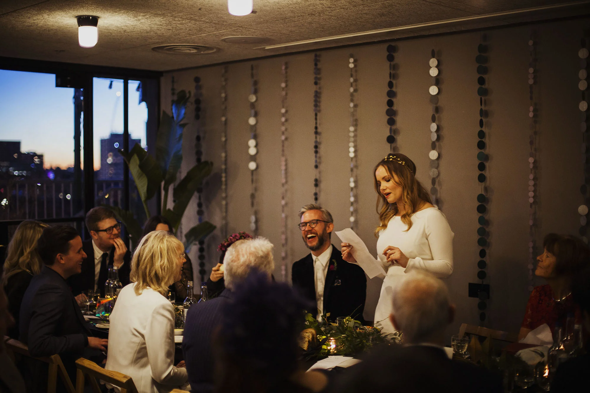 bride's speech at wedding at the ace hotel london