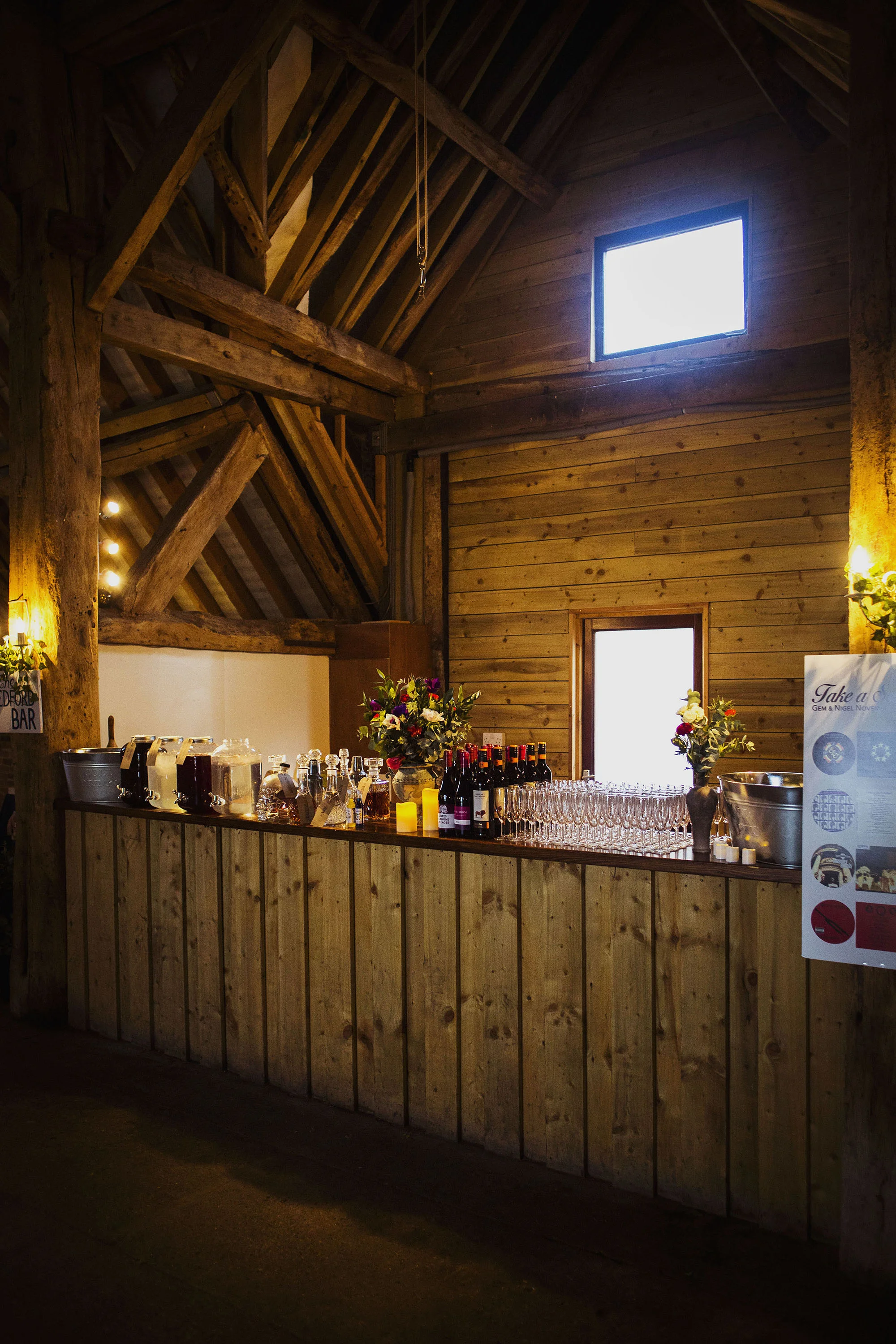 the bar at barford park wedding venue in wiltshire