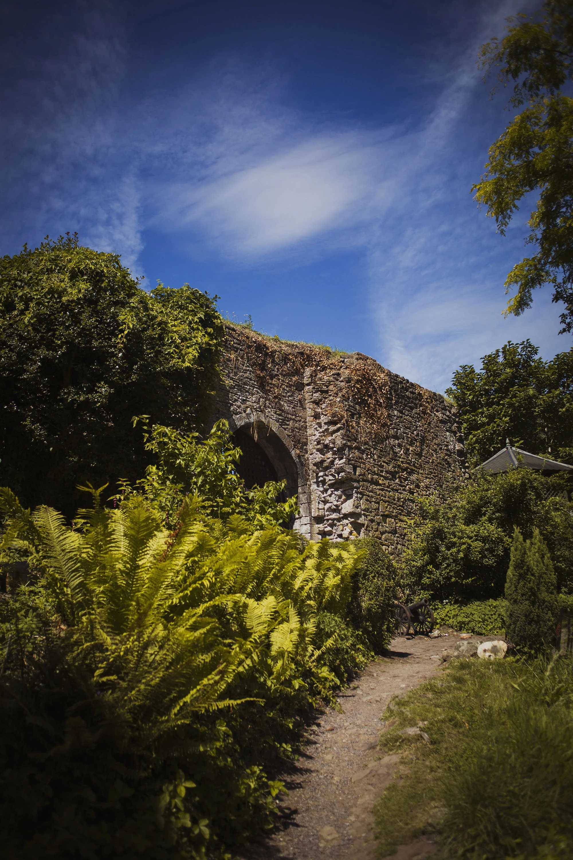 usk castle in july