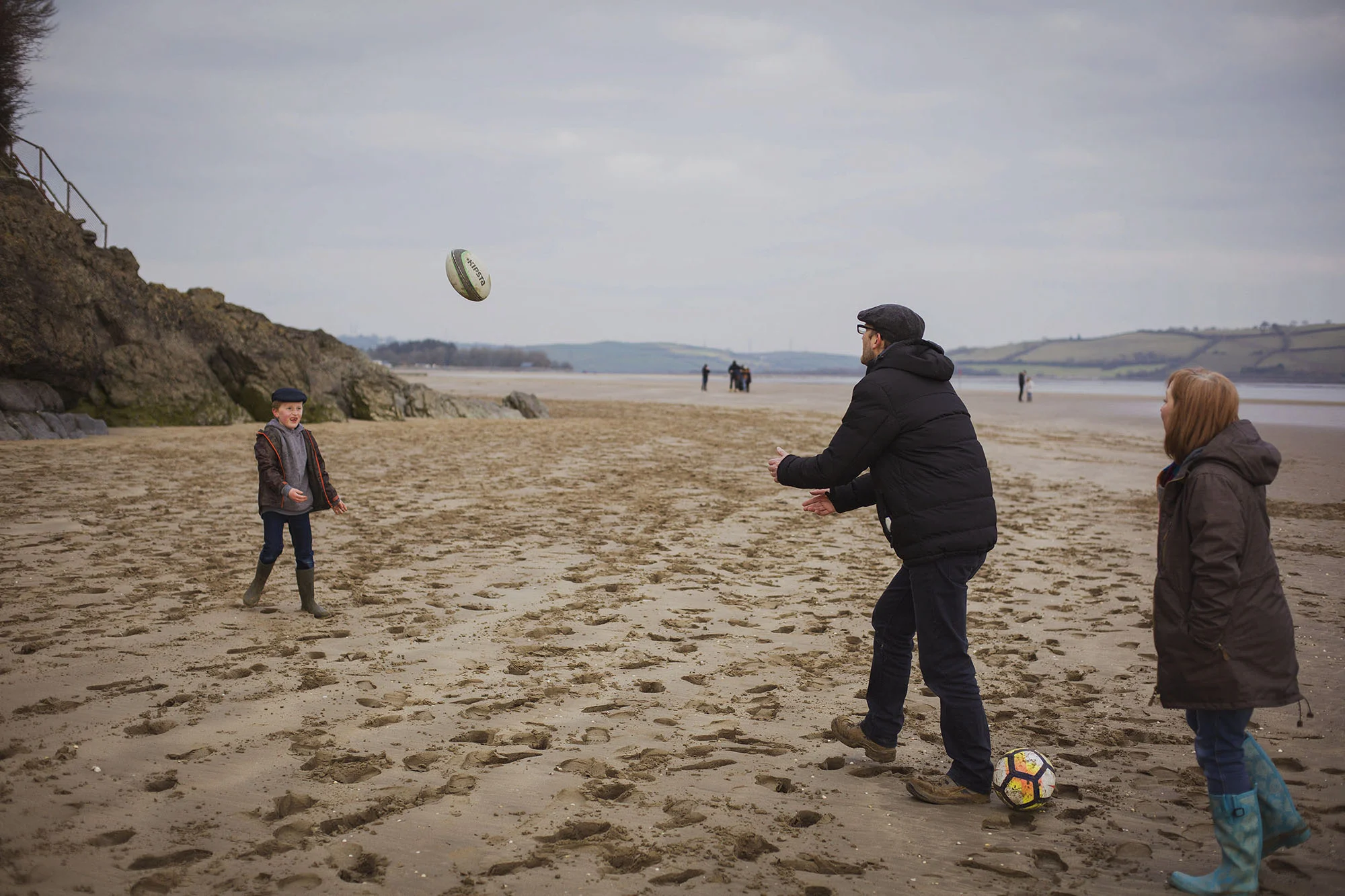 family photoshoot at llansteffan beach in carmarthen