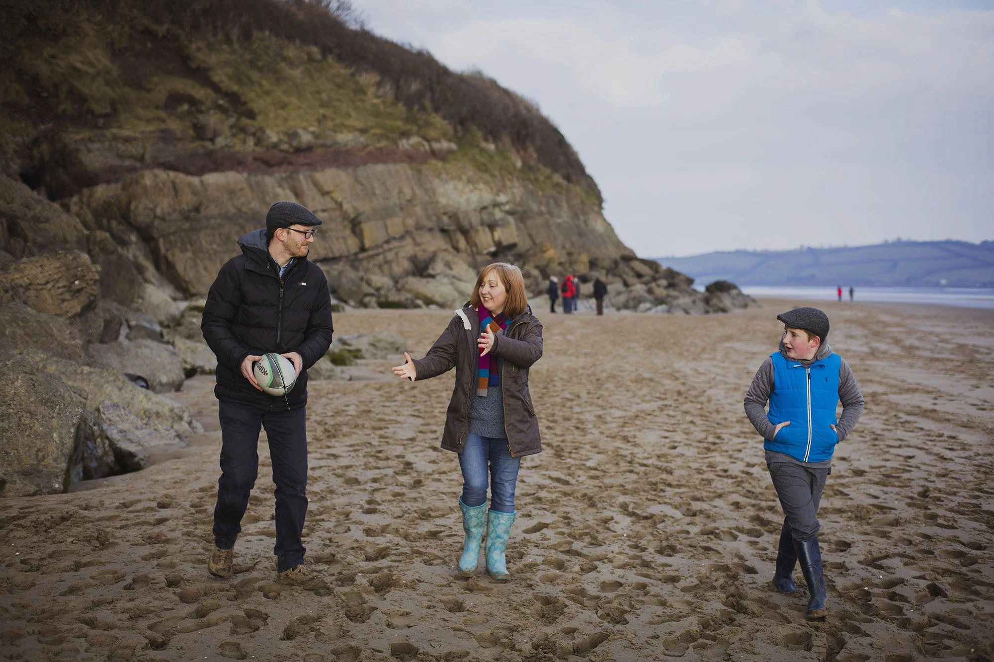 family photoshoot at llansteffan beach in carmarthen