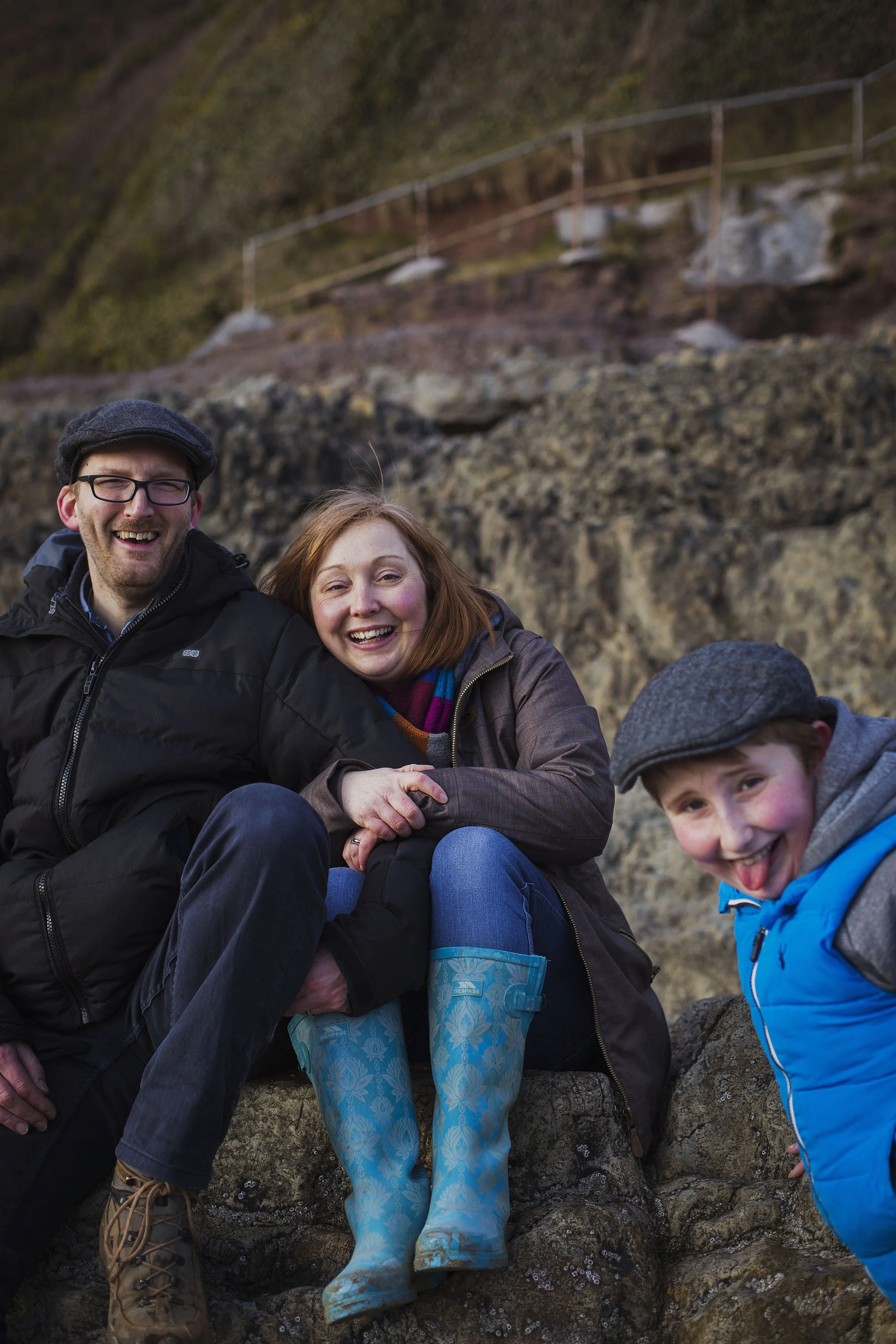 family photoshoot at llansteffan beach in carmarthen