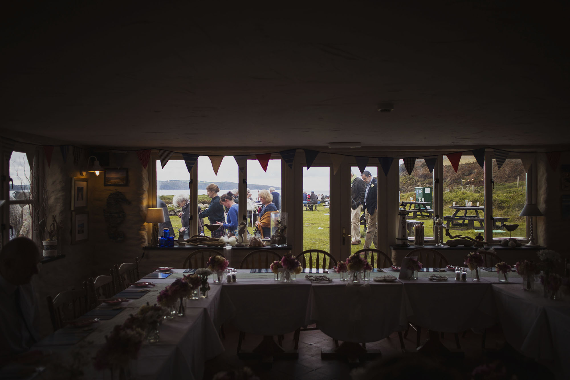 wedding dinner at the old sailors dinas cross newport pembrokeshire