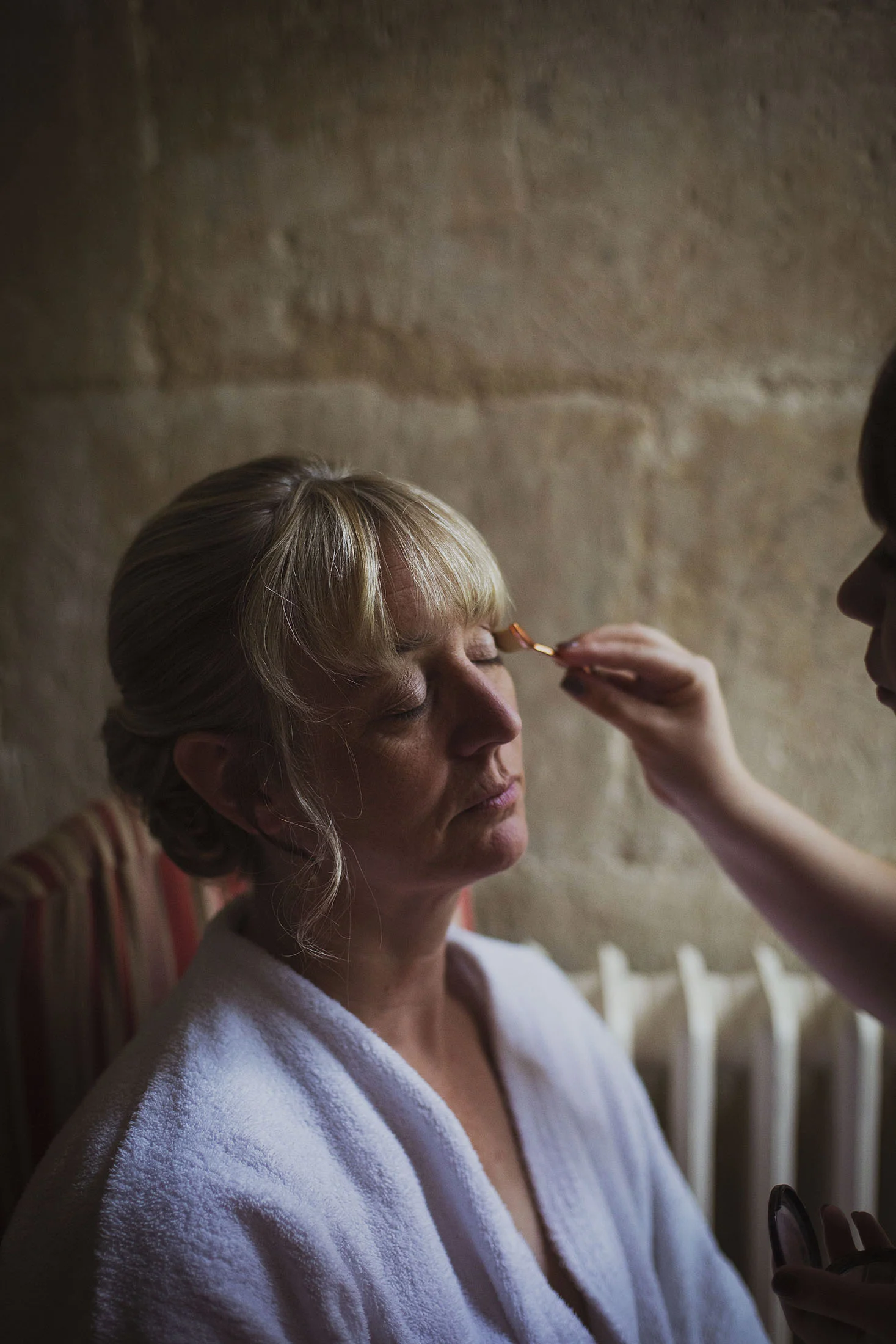 bridal preparations at chateaux des ducs de joyeuses france destination wedding photography