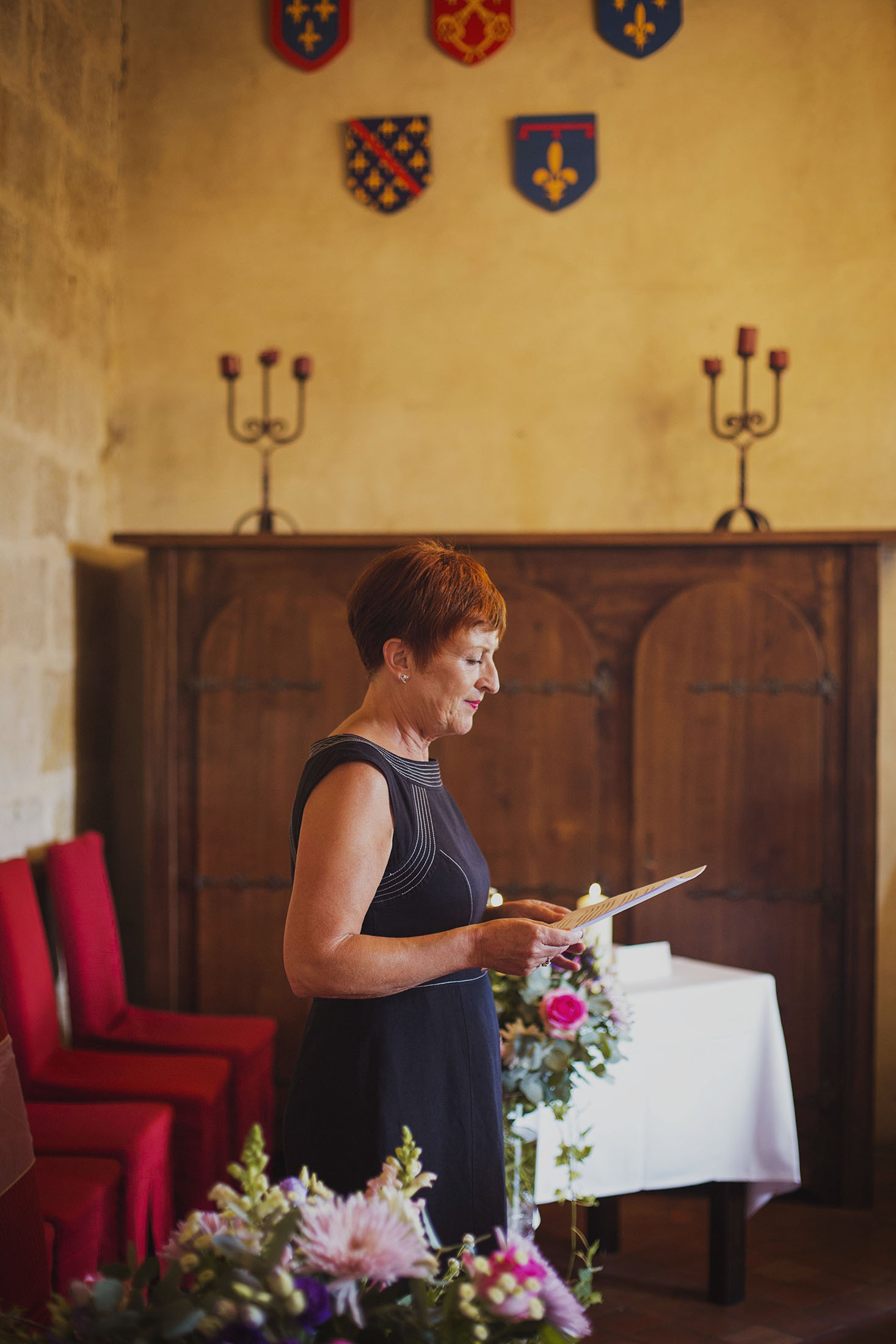 wedding ceremony at chateaux des ducs de joyeuses france destination wedding photography