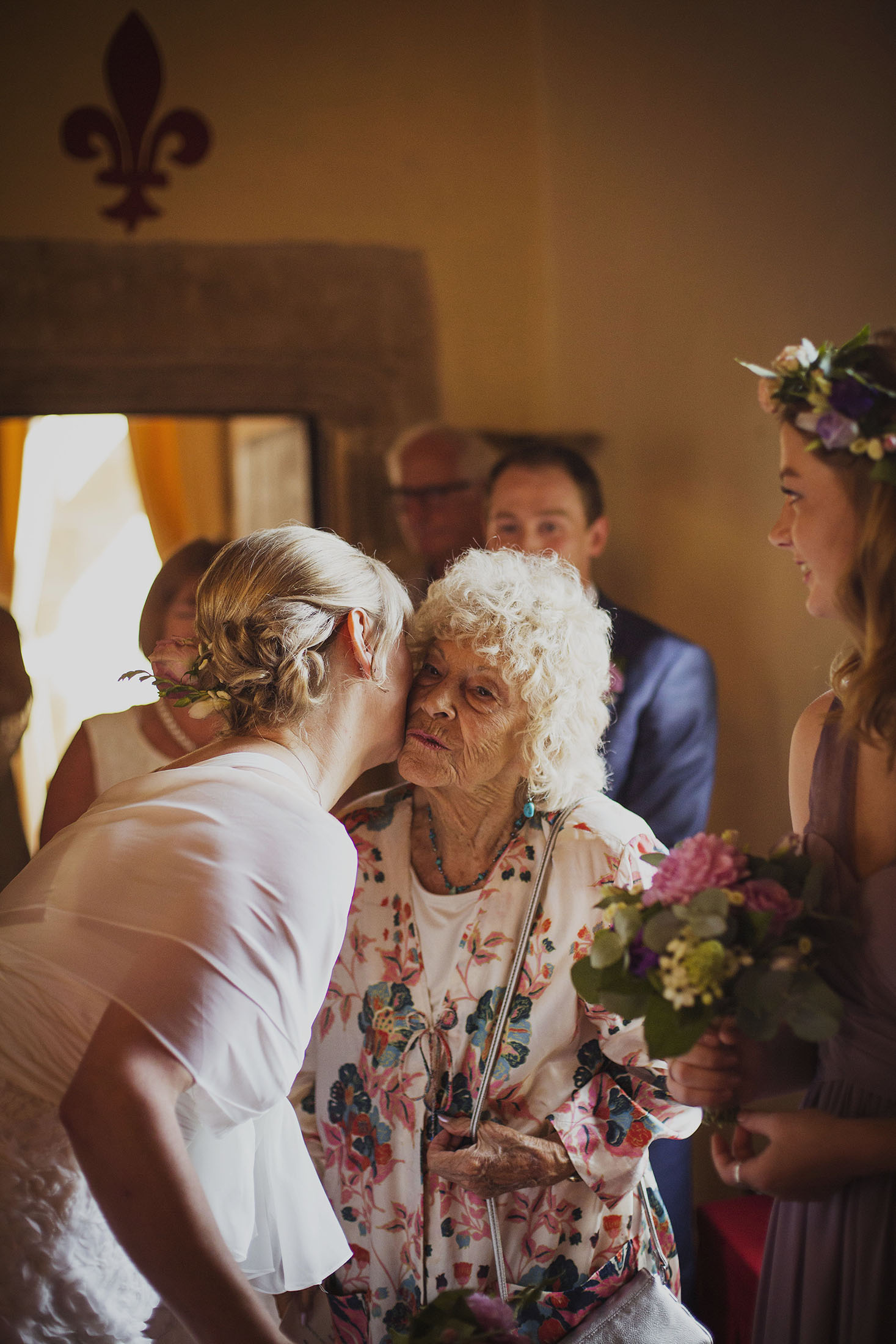 just married atwedding ceremony at chateaux des ducs de joyeuses france destination wedding photography