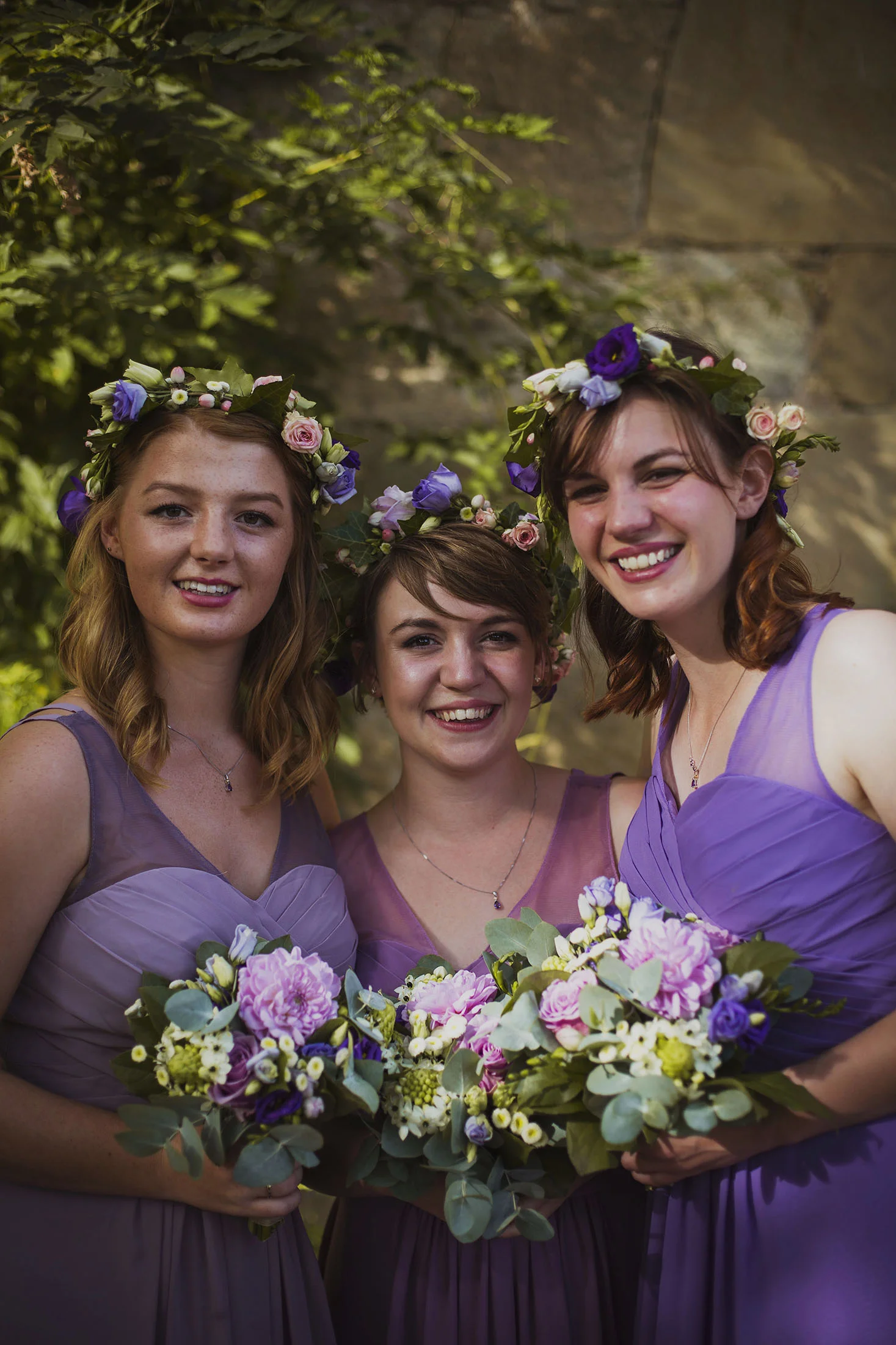 bridesmaids at chateaux des ducs de joyeuses france destination wedding photography