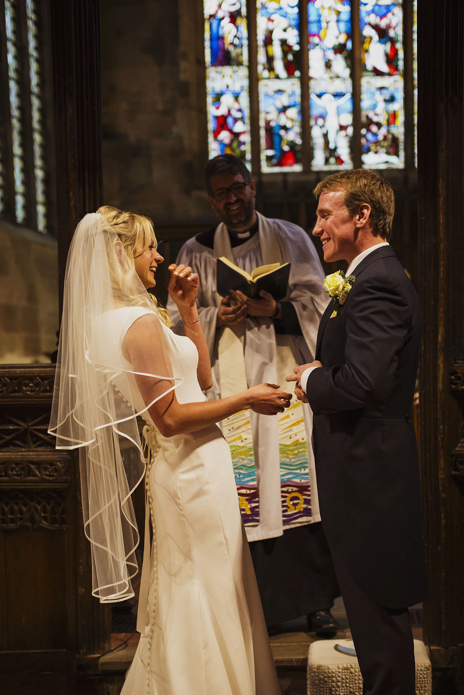 wedding ceremony at knowle parish church