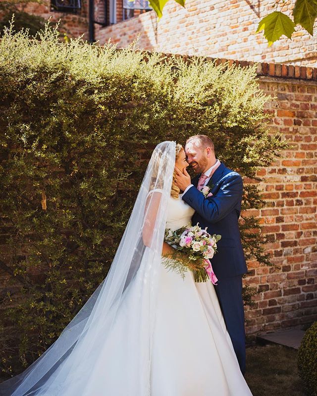 Glorious sunshine and two beautiful people inside and out, can you ask for a better combination on a wedding day? Three frames from Jessica and Matt&rsquo;s beautiful wedding at @theoldhall in Ely earlier this year.