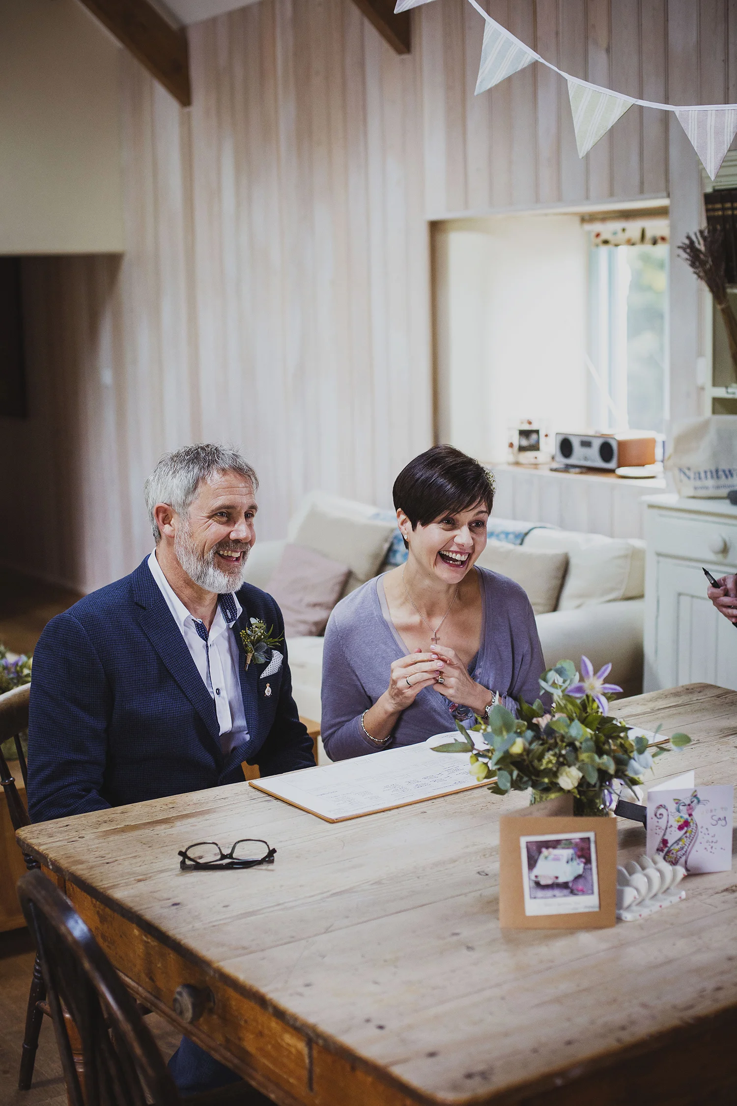 wedding ceremony in cottage at nantwen wedding photographer pembrokeshire wedding photography
