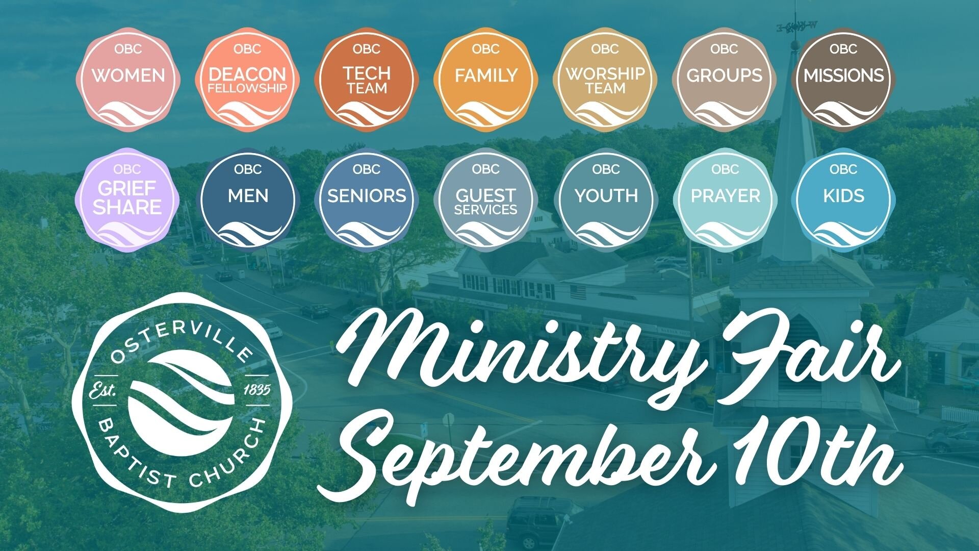 Fall Kick off Ministry Fair
September 10th | 9:30AM | OBC

It's almost time for fall kickoff! As a part of fall kickoff we host an annual ministry fair. This is an opportunity for you to see what ministries are active at OBC. It's also a great time f