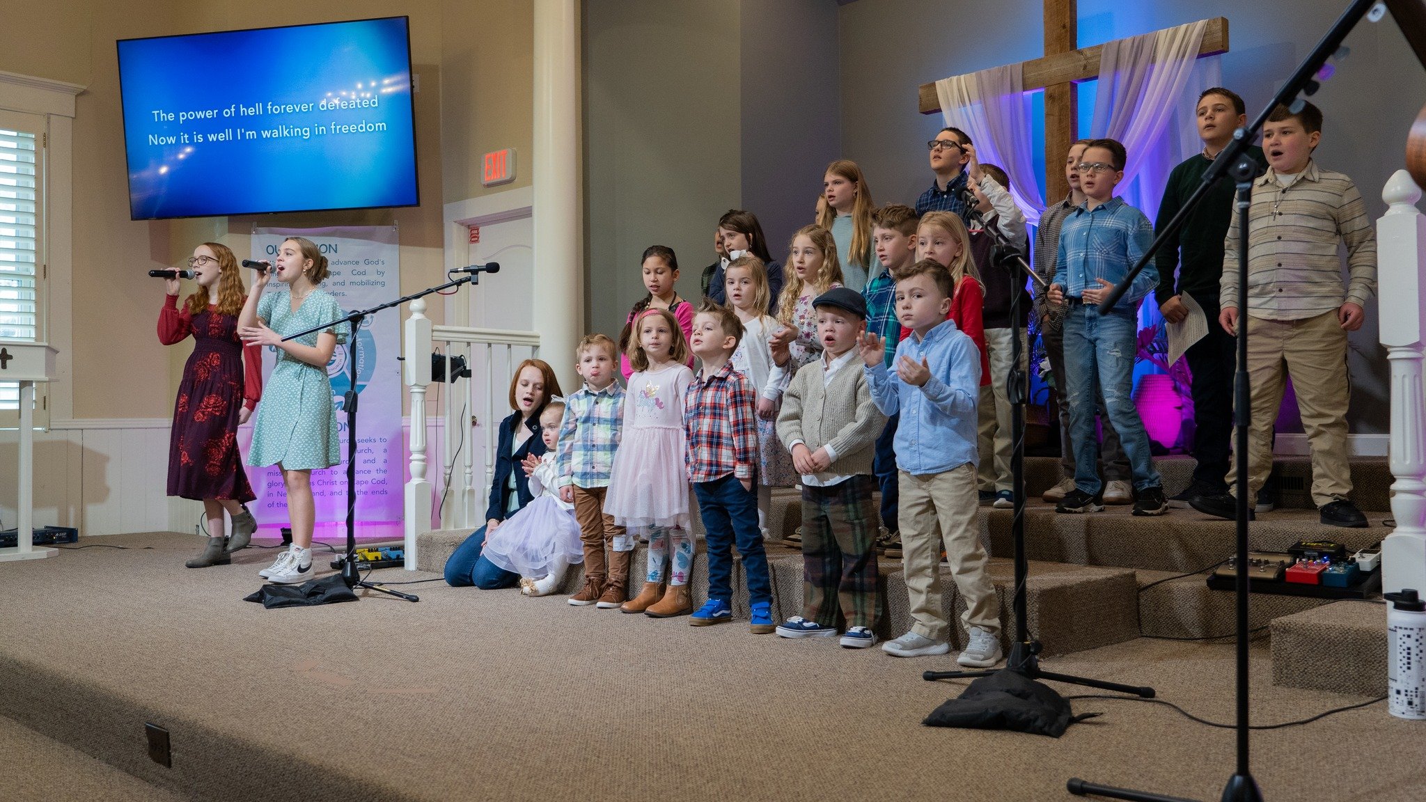 OBC Family Fun!
What a fantastic Sunday at OBC!  Our hearts were overflowing with joy as our OBC Kids led worship alongside Josiah &amp; Lexi and Kathy &amp; Ezri! Seeing their enthusiasm light up the stage was a true blessing. Thank you to our OBC K