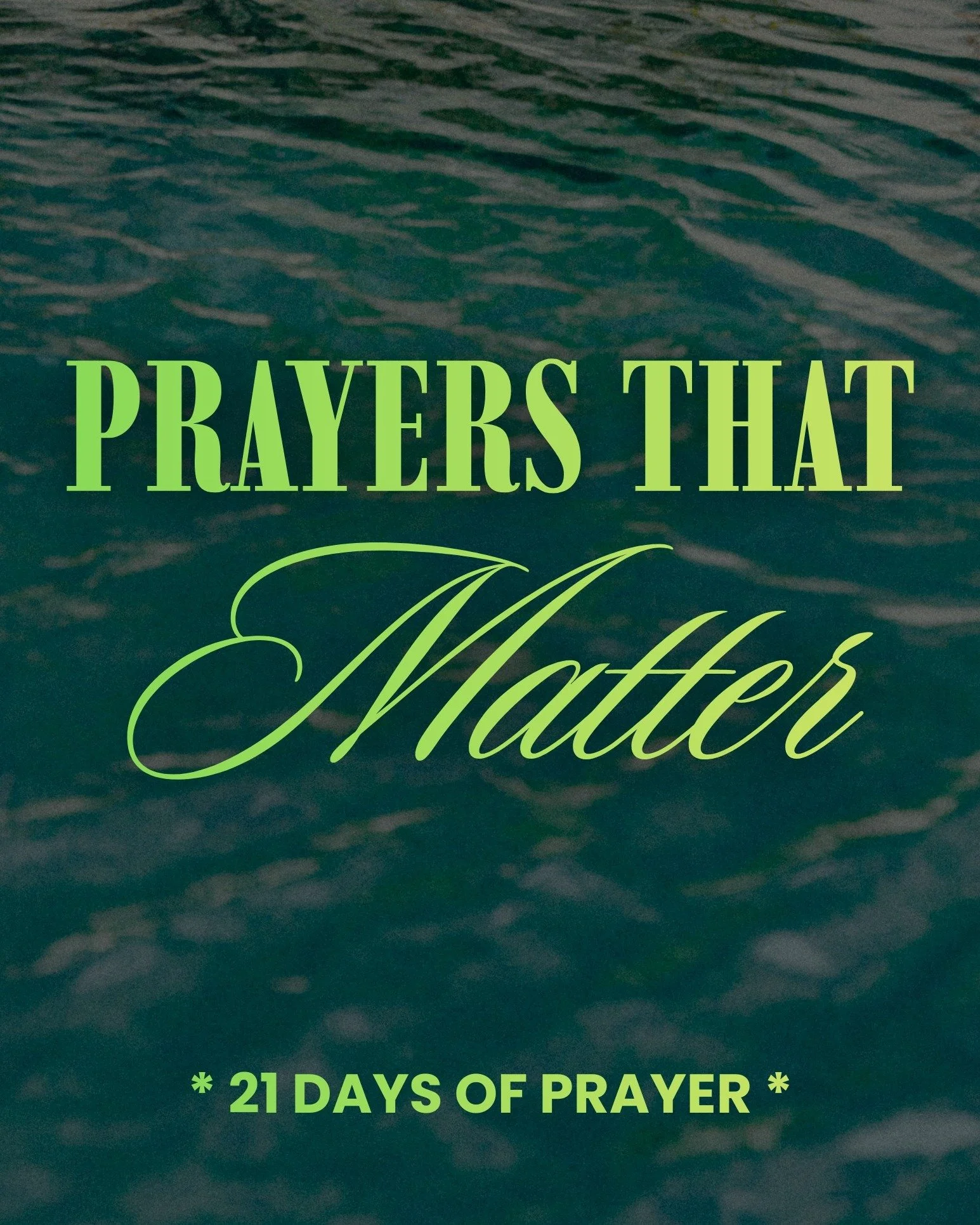 21 DAYS OF PRAYER IS COMING UP!
As we step into a new year, we want to invite you to join us for a season of intentional focus on God. Beginning Sunday, January 5th , our church will embark on 21 Days of Prayer &amp; Fasting.

Our theme this year is 
