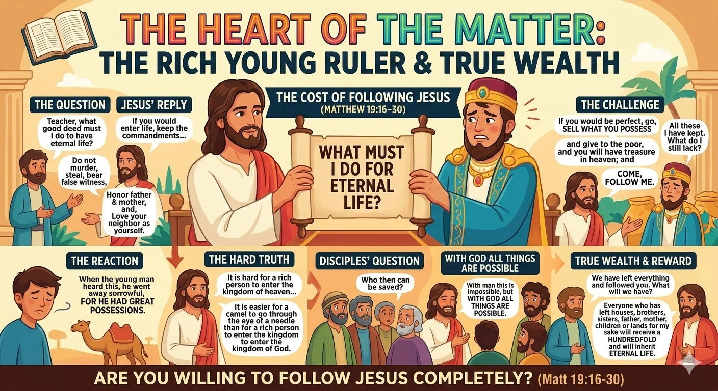 "It is easier for a camel to go through the eye of a needle..." 🐪🧵

This past Sunday, we continued our journey through Matthew by looking at the "Rich Young Ruler" (Matthew 19:16&ndash;30). On paper, he was the MVP candidate for
