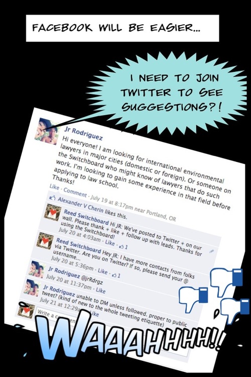 Facebook networking fail
