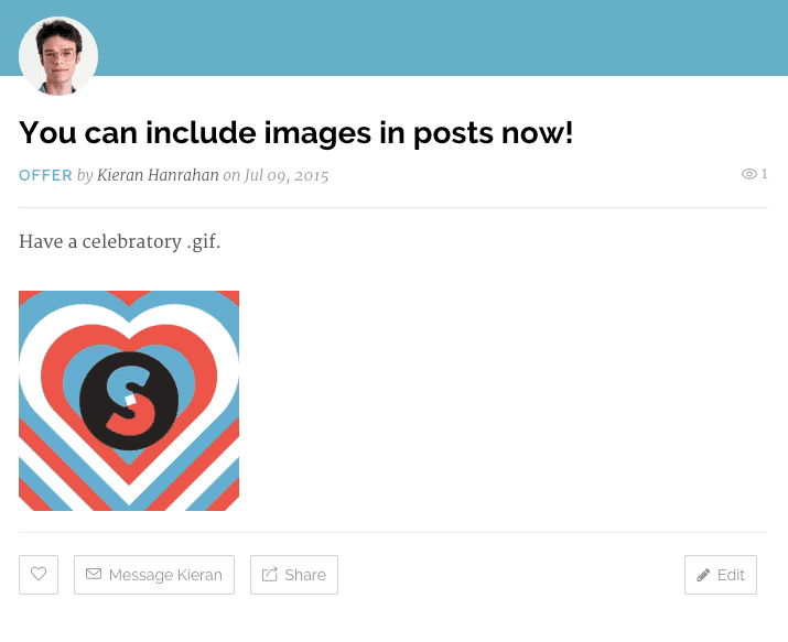 Images in posts!