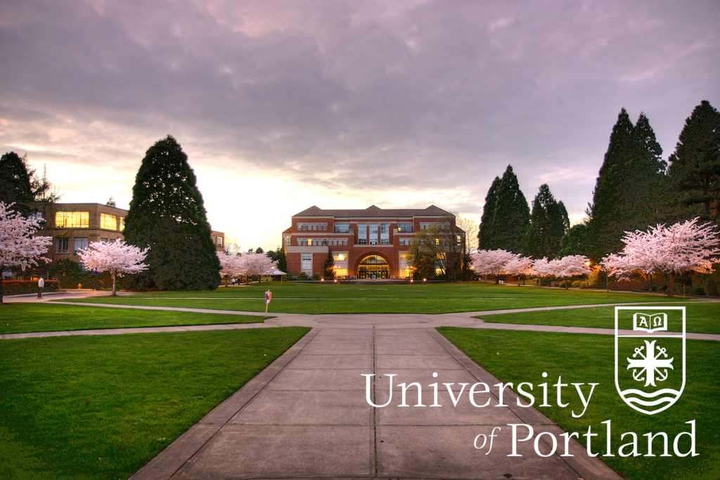 The University of Portland Academic Quad. Photo by Pilot Thomas Le Ngo '08.