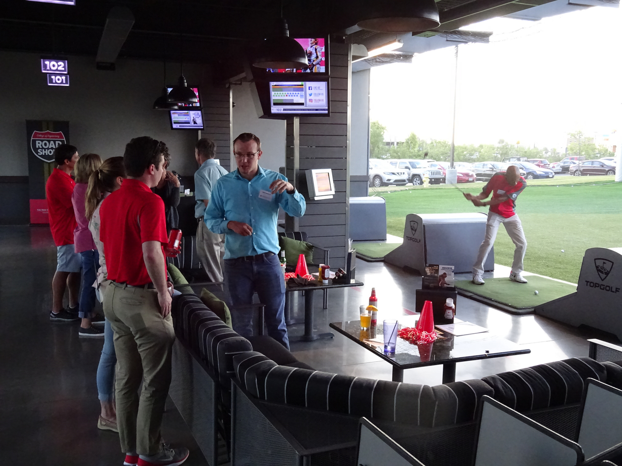 A 2017 Dean's Road Show stop at a driving range in Cincinnati.