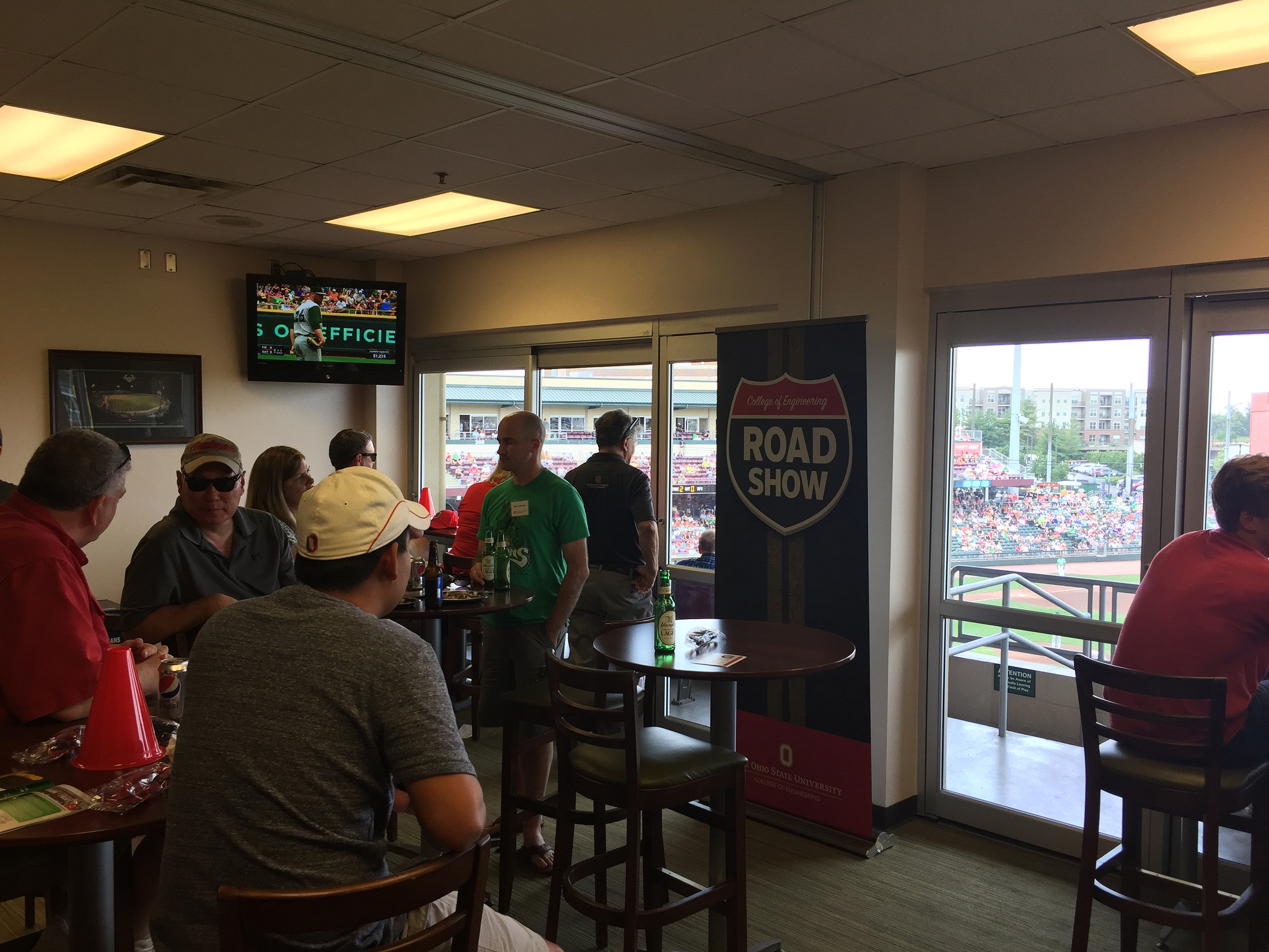 A 2017 Dean's Road Show event at a baseball game in Dayton.