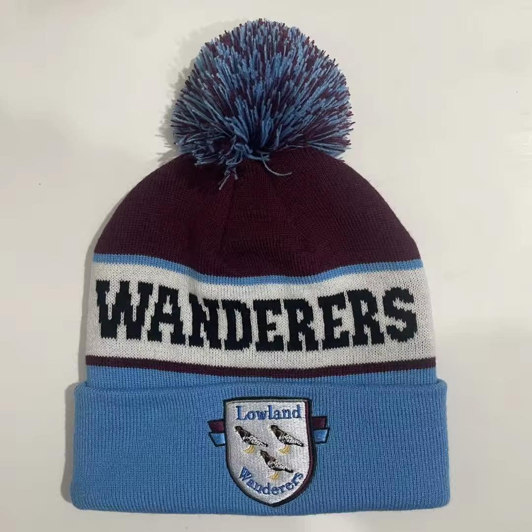Beanie - Blue And Maroon - $15