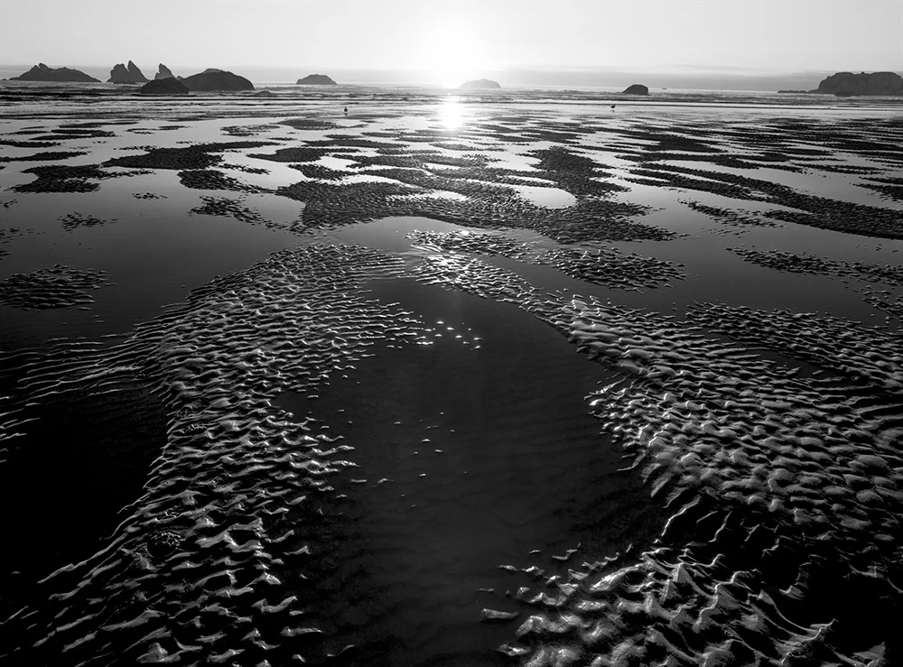 Bandon Sunset and Sand Ripples #0405
