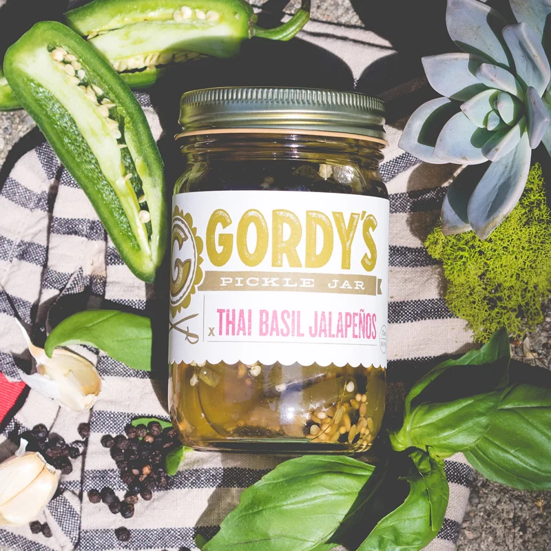 Gordy's Pickle Jar | Thai Basil Jalapeños