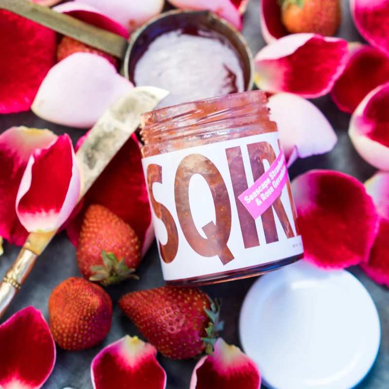 Seascape Strawberry + Rose Geranium Jam